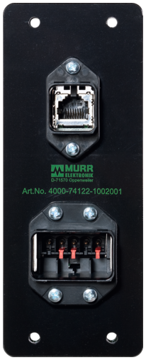 Murr Elektronik 4000-74122-1002001 AIDA PUSH PULL COUPLING HAN24, with power (5 pole) spring clamp + RJ45 fem/fem